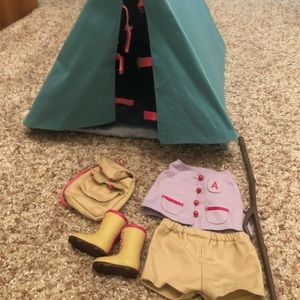 Angelina Ballerina camping tent and outfit
